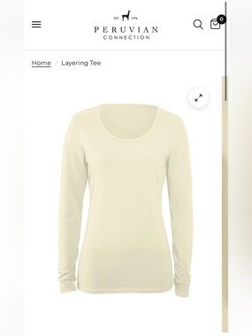 Peruvian Connection Layering Top in Ivory